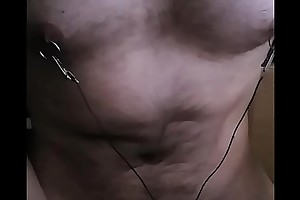 urethral sounding nipple electro stim cum
