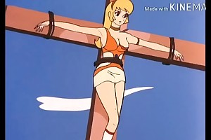 Japanese barbie schoolgirl gets crucified with the addition of some other random stuff happens.