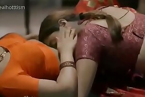 Hot battalion in saree kissing