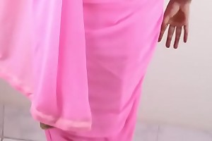 how to wear saree easily and quickly to look like slim and pound (480p) MP4 porn video 
