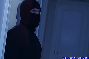 Housewife fucked right into an asshole by a midnight burglar