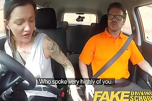 Fake driving school indecent creampie advanced task for tattooed thot